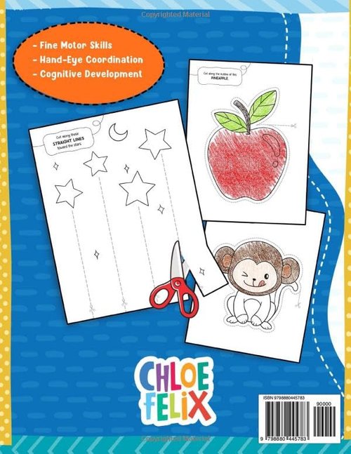 Scissor Skills Preschool Activity Book | Fun Cutting Practice for Kids Ages 3-5 - Shapes & Animals