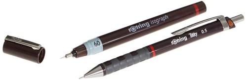 Rotring Isograph Junior Set 3X Technical Pens (0.20mm, 0.40mm, 0.60mm) + Accessories