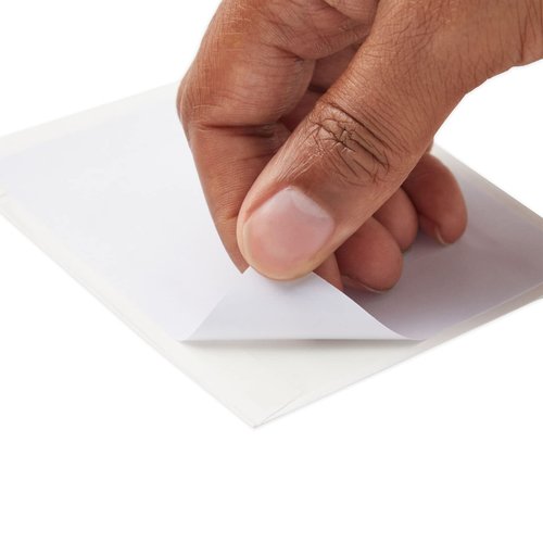 100 Pack Library Card Pockets Self Adhesive for Book Checkouts, CDs, DVDs, Classroom Supplies (3.5 x 4.5 in)