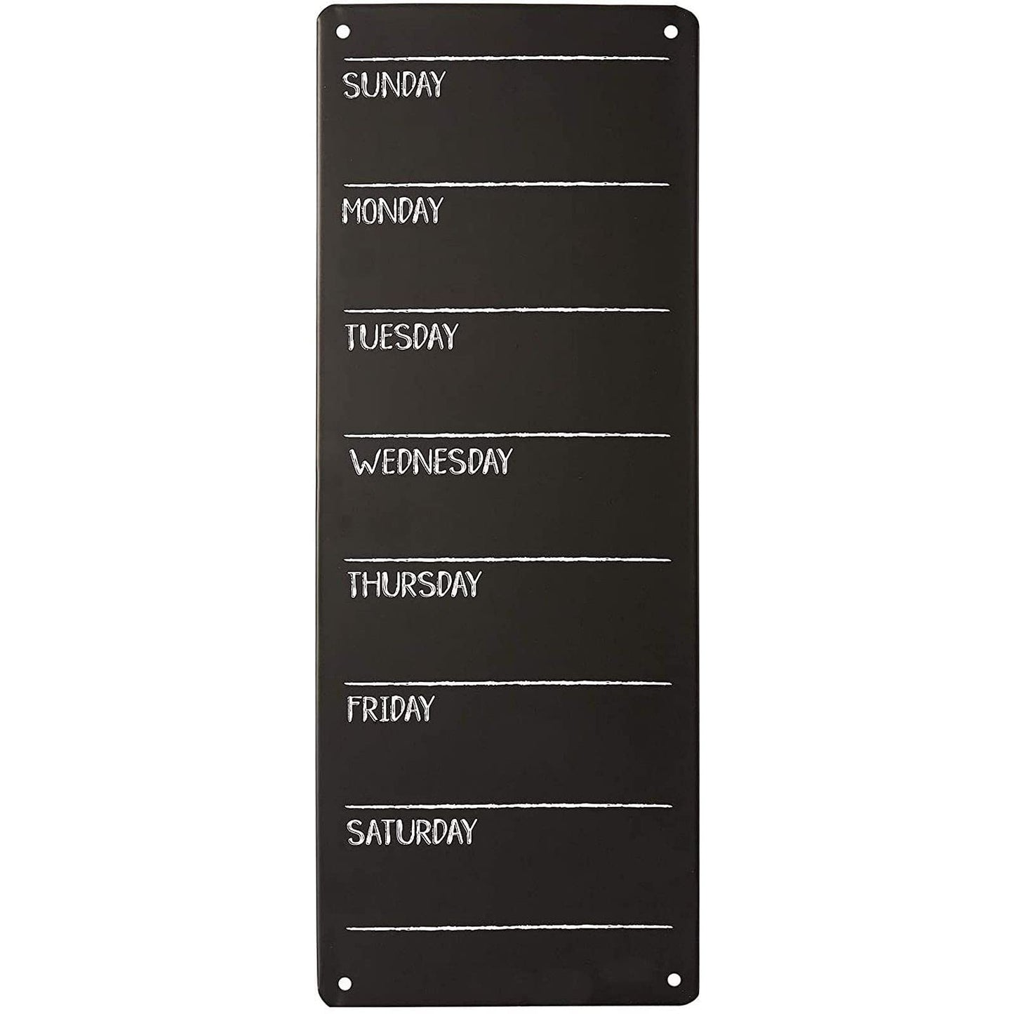 Juvale Tin Chalkboard Weekly Wall Planner for Menu and to-Do List (6 x 16 in, 2 Pack)