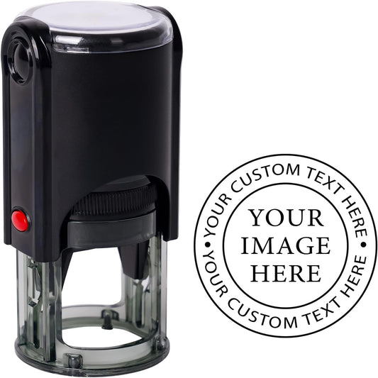 Skiennix Custom Logo Stamps - Personalized Self-Inking Business Logo Stamp | 4 Sizes, 5 Ink Colors