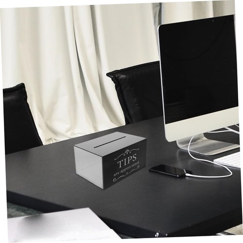 IMIKEYA Acrylic Lockable Tip Box Secure Donation Storage Container for Money Raffles and Suggestions Stylish Transparent Design Acrylic Spacious Interior for Versatile Use