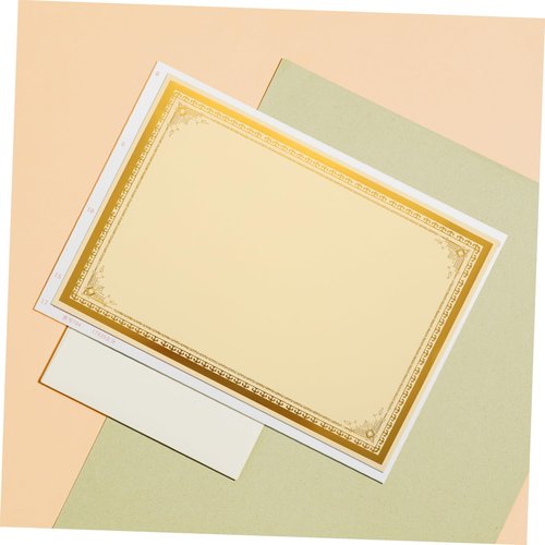Parliky 30Pcs Blank Certificate Paper for Awards and Diplomas Gold Foil Compatible with Inkjet Printers for Graduation and Recognition Ceremonies