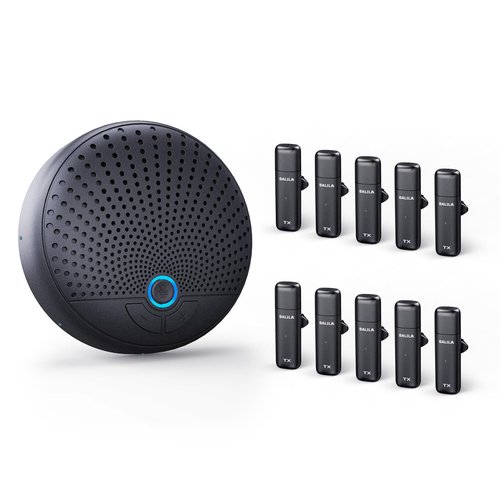 BALILA Conference Speaker and Microphone, 10 AI Mics 360° Voice Pick Up & Noise Reduction, USB Speakerphone for 10-15 People Conference Room, Compatible with Multi-Leading Platforms, Zoom, MS Team
