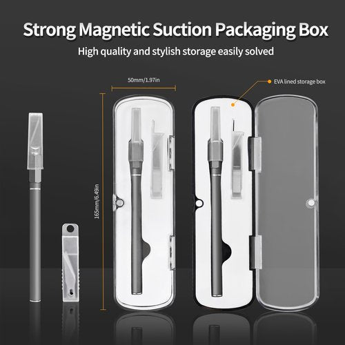 Exacto Knife, Hobby Knife Set with 10 Pieces Blades, Craft Knife Kit, Precision Knife for Pumpkin Carving, Modeling, DIY Artwork, Stencil, Scrapbooking, Paper Cutters for Crafting (Grey)
