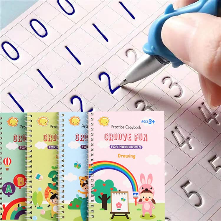 AALGO Reusable Handwriting Practice Book for Kids 5.1x7.1in – Toddler Learning Workbook with Pen & Refill