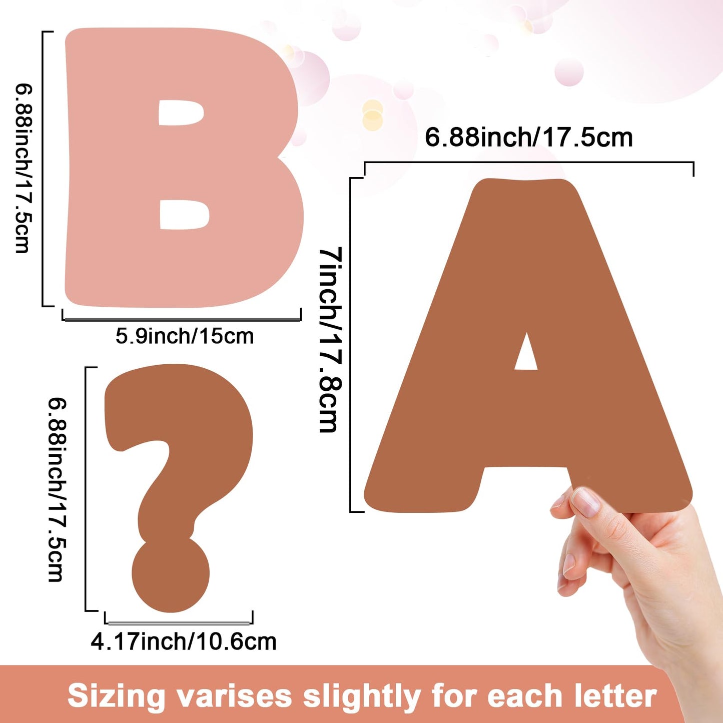 150 PCS Large 6" Bulletin Board Letters Set,Boho Color Classroom Alphabet Cutout Letter for Bulletin Board Display Home School, A Great Helper to Inspire Students' Learning Interest