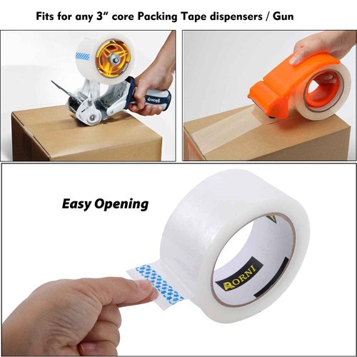 Clear Packing Tape Heavy Duty Refill Rolls Sealing Great for Packing Box Shipping and Moving Supplies Packaging 36 Rolls 1.88" x 65 Yards 3" Core 2.7 Mil Thick Adhesive