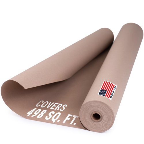 Paclord 35” x 1992” (166’) Brown Rosin Paper Roll - Made in USA Thick Heavy-Duty 7 mil Masking Paper for Surface Protection from Paint, Dust, Foot Traffic - Paint Floor Covering