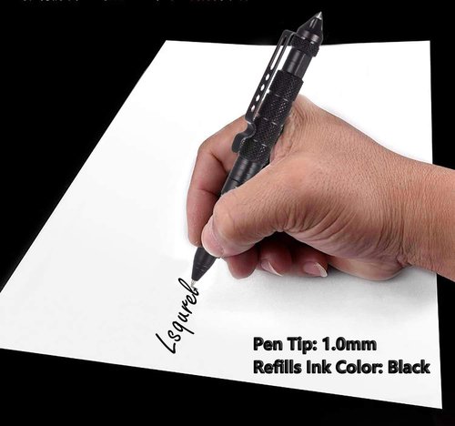 Lsqurel Tungsten Steel Tactical Pen for Glass Breaker Mutifunction Defense Pen (2 Pack)