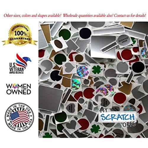 Scratch Off Sticker 2 inch Silver Round Labels for DIY Make Your Own Lottery Raffle Ticket Games 500 Pack My Scratch Offs