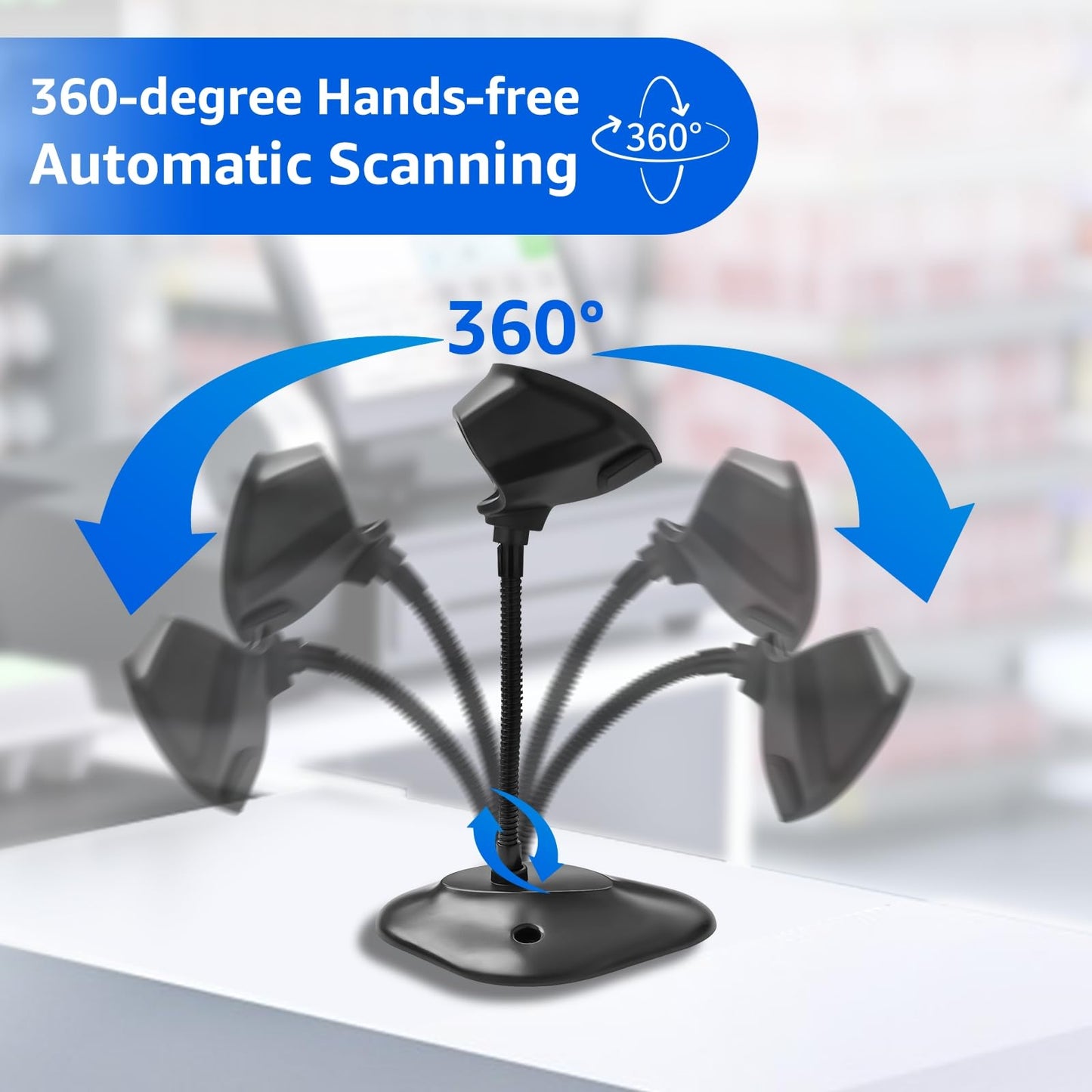 Universal Barcode Scanner Holder [New Version 2026] for Symbol Zebra DS2208 DS2278 DS4308 DS4608 DS8108 DS2208 Stand Holder (1)