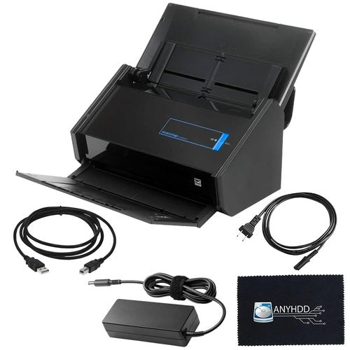Fujitsu IX500 Scansnap USB High Speed Cloud Enabled Document Scanner, 1 Year Warranty - Photo & Receipt Scanner, ADF with Duplex Scanning Incl. Power Adapter + USB 3.0 Cable + Cloth (Renewed)