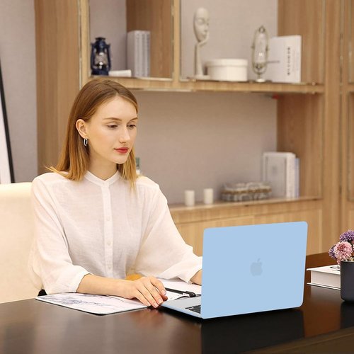 MOSISO MacBook Air 13-Inch Case - Hard Shell with Keyboard Cover & Screen Film | Air Blue, Compatible with M5 M4 M3 M2 Models