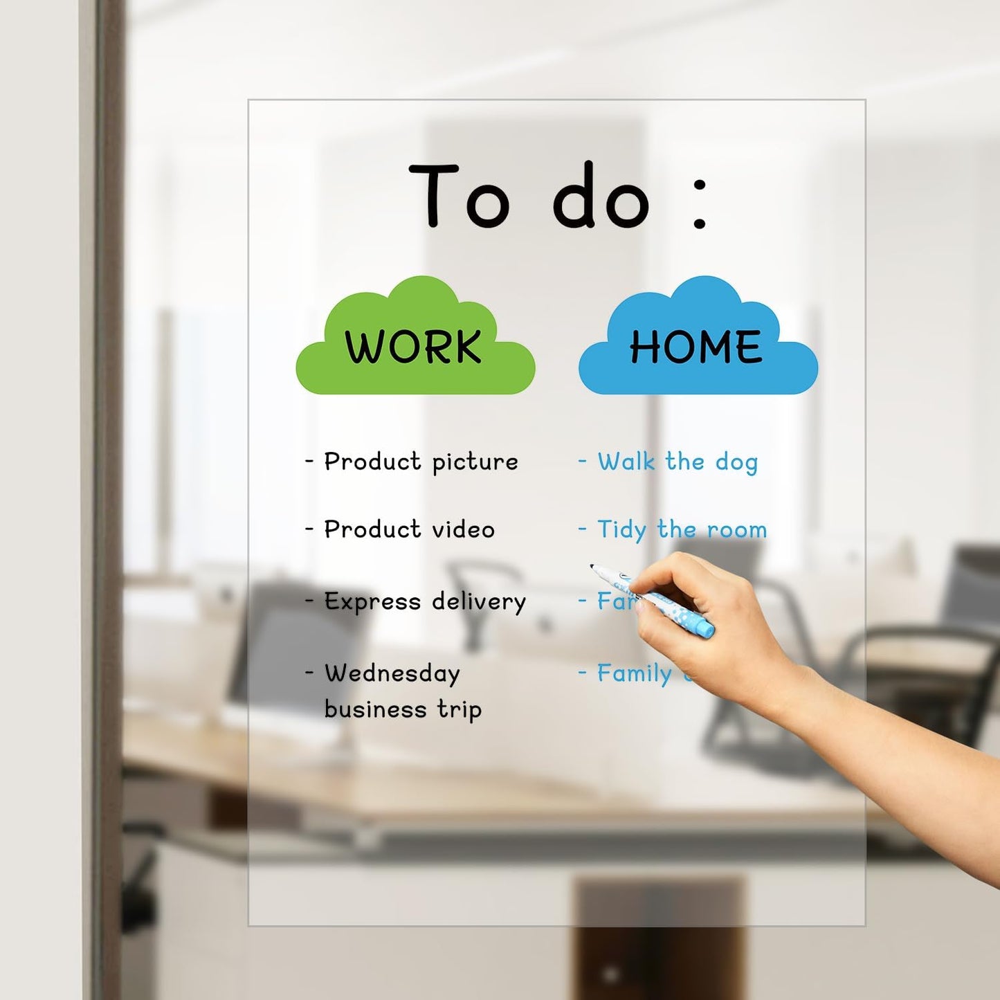 Skiennix Static Dry Erase Sheets - 15 Pack Transparent Whiteboard Wallpaper | 31.5 x 24 Inch