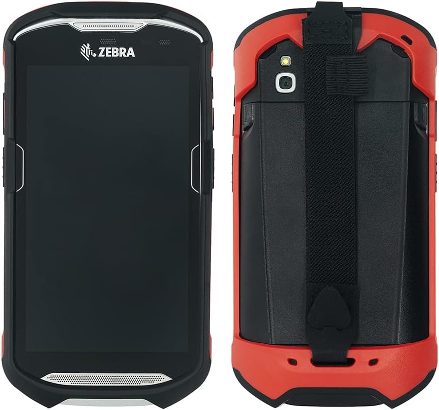 Zebra Protective Cover Bumper Case - Rugged Boot with Hand Strap for TC51/TC52/TC56/TC57 | Red