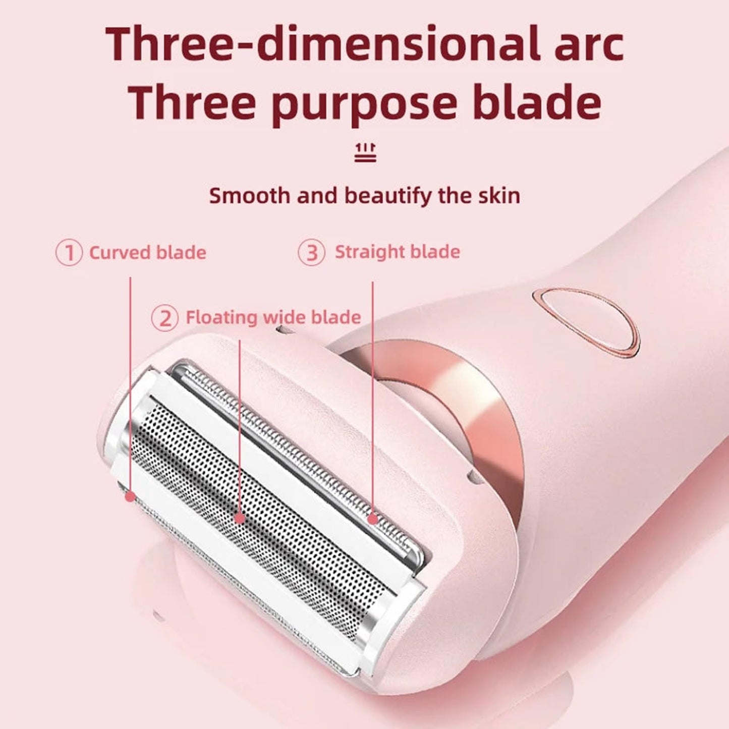 Livora Electric Shaver for Women, Livora Silkglide Pro Razor, 2 in 1 Waterproof Electric Razor, Wet Dry Electric Shaver for Women Pubic Hair & Everything (1Set* Pink)