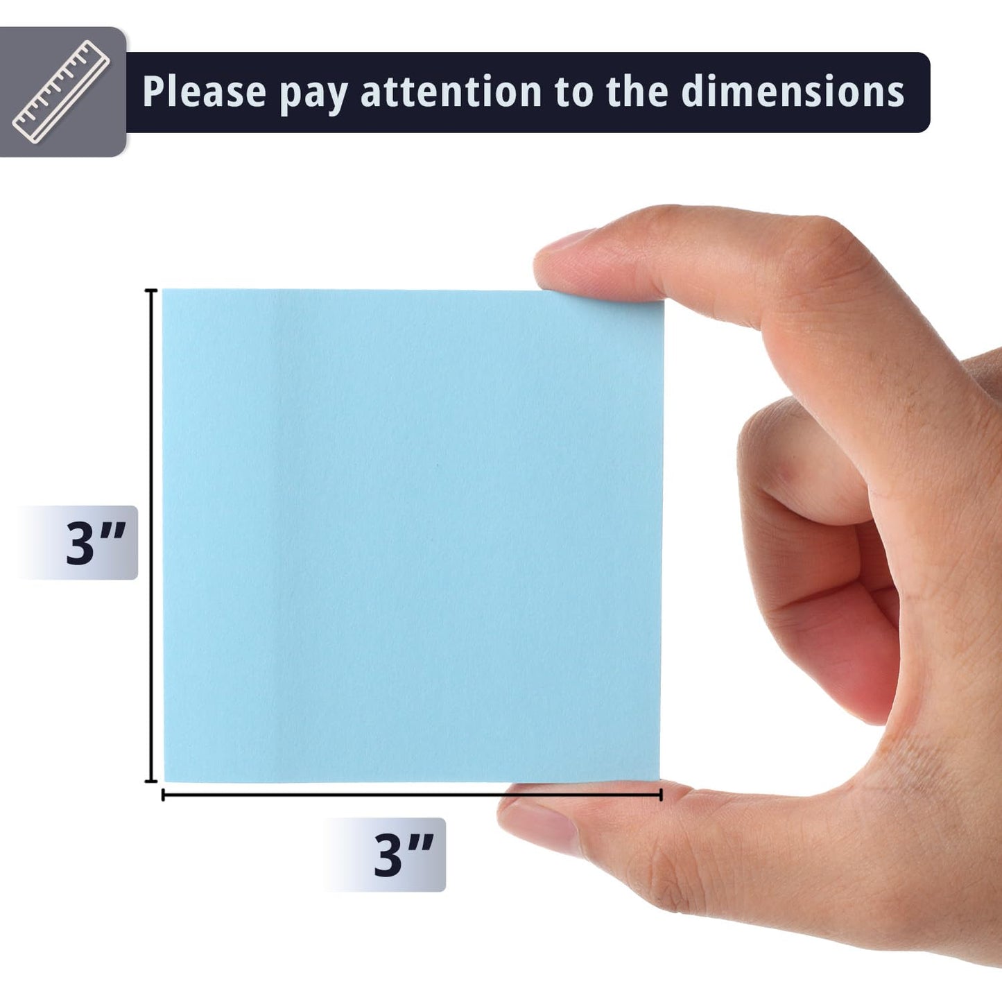 Mr. Pen- Sticky Notes, 3"x3", 12 Pads, 720 Sheets, Pastel Colors