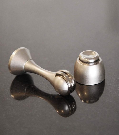 Safus Magnetic Door Stop - Brushed Nickel - 4pc Set