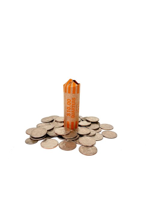 Beam Coin Wrappers Preformed, 1008 Quarters, Heavyweight, Durable, Crimped Bottom, Color Coded, ABA Standard, Coin Roll Wrapper (Quarters, 1008)