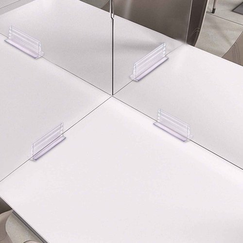Fulmoon 100 Pcs Sign Holder, Adhesive Base Sign Holders Multiple Uses for Counters, Warehouses, Base Holders with Strong Adhesive (1.6 * 3in)