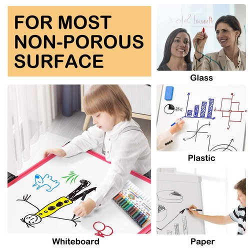 Shuttle Art Magnetic Whiteboard Markers, 20 Pieces Fine Tip and Eraser, Dry Erase Whiteboard Markers, for Writing on Whiteboards, Weekly Planner, Glass for School Office Home