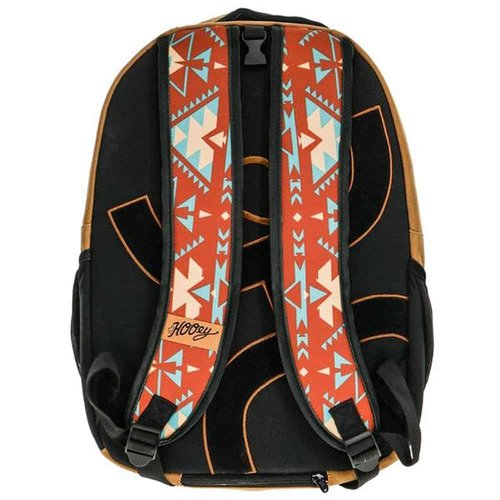 HOOEY Recess 25L Backpack - Durable Lightweight Daypack for Travel, Gym & Outdoor Use - Spacious Main Compartment, Laptop Sleeve, Water-Resistant, Stylish Unisex Design (Tan/Red)