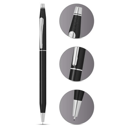 Cross Classic Century Black Lacquer 0.7mm Pencil with Chrome Appointments