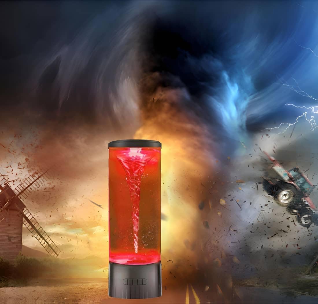 COLORLIFE Twister Water Vortex Lamp - 7-Color Changing LED Night Light | Unique Gift for All Ages