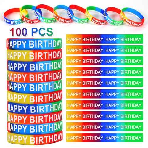 Kolewo4ever 500 Pieces Happy Birthday Gifts Set:100 Pcs Happy Birthday Pencils,100 Pcs Bookmarks and 200 Pcs Badge Stickers