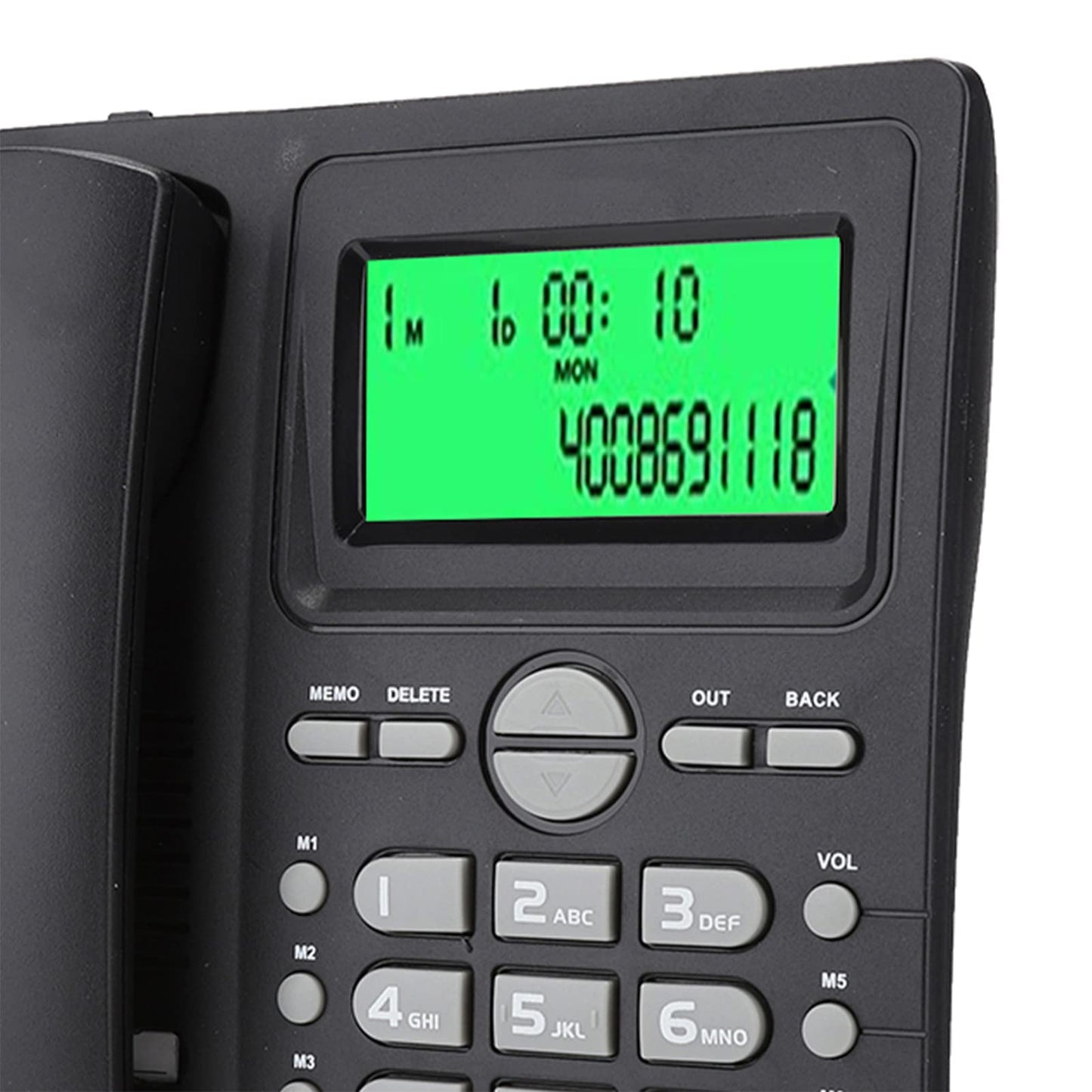 Clear Sound Caller ID Display Landline Telephone with Mute Function & Fast Dialing, Wide Application for Home Office Phone (Black)