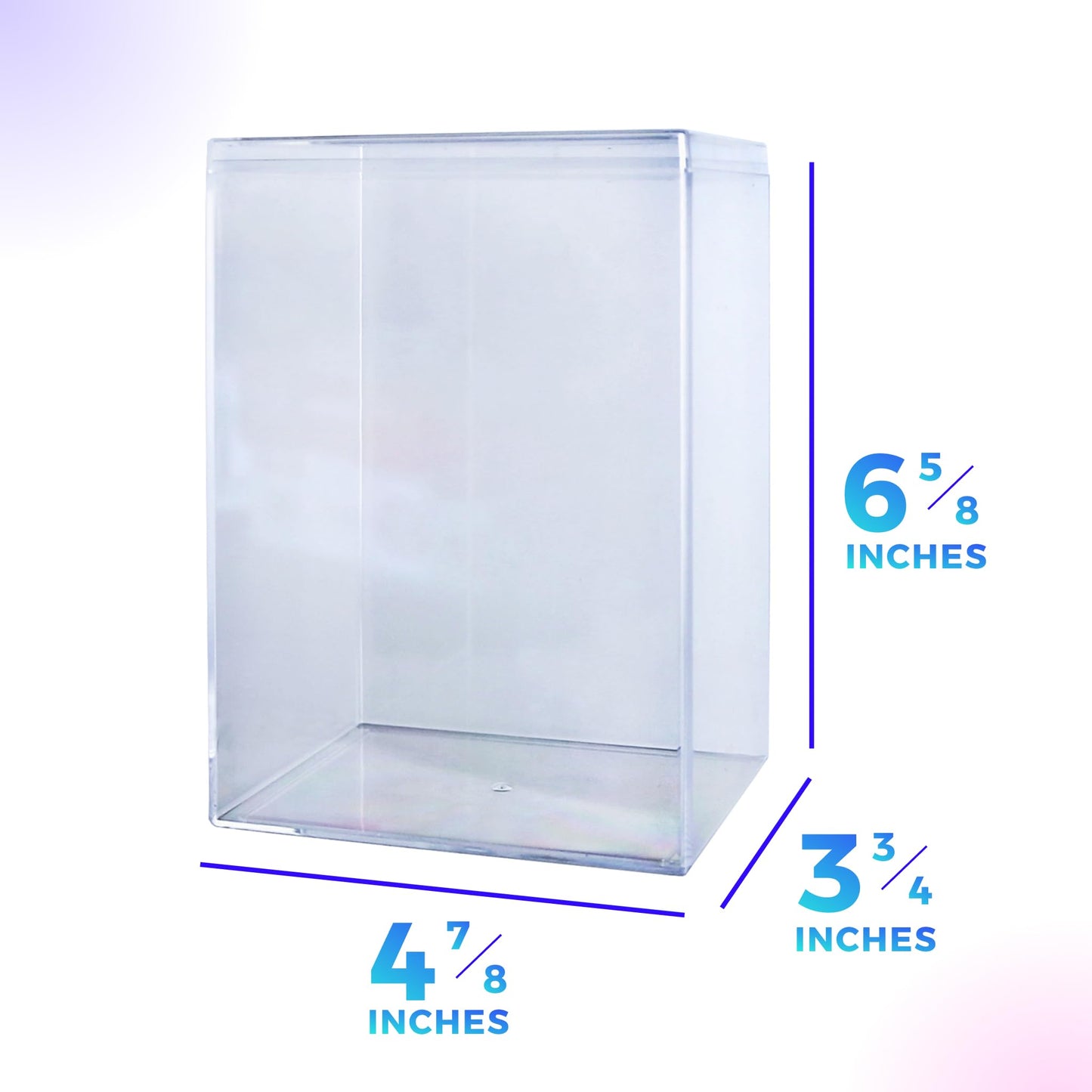 4-Pack Hard Acrylic Funko Pop Protector Display Case (4"), Stackable Display Case, Crystal Clear, 2.5mm Thick, Made in USA by Gary Plastic Packaging