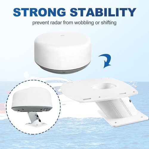 APT-F-150-01 Aluminum Radar Mount 6" Forward Leaning Compatible with Garmin Raymarine Simrad Radomes