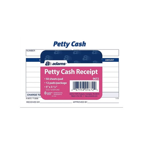 Adams 9672ABF Receipt Pad Petty Cash 5-1/2-Inch x2-5/6-Inch