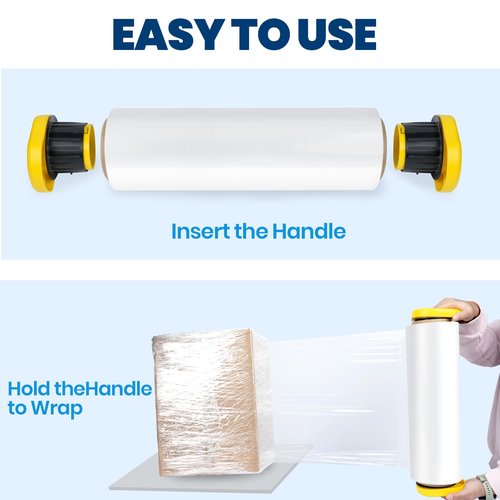 ADHES Heavy Duty Shrink Wrap Roll, 15 Inch x 1500 Feet, 4-Pack Stretch Wrap Stretch Film, 60 Gauge Industrial Strength Plastic Moving Wrap for Pallet Wrap, Furniture Wrapping Moving & Protection