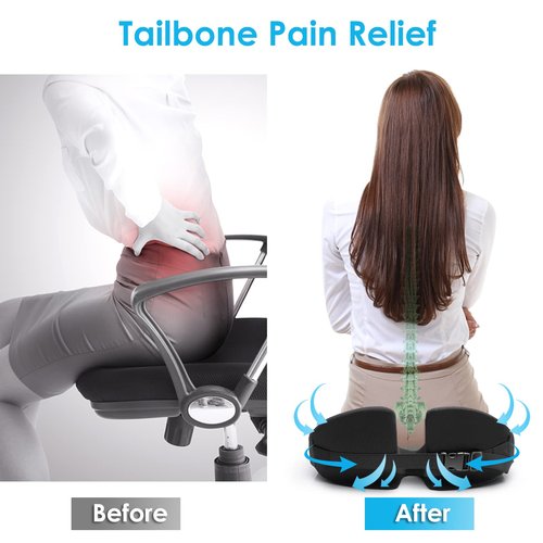 2022 Upgrades Car Coccyx Seat Cushion Pad for Sciatica Tailbone Pain Relief