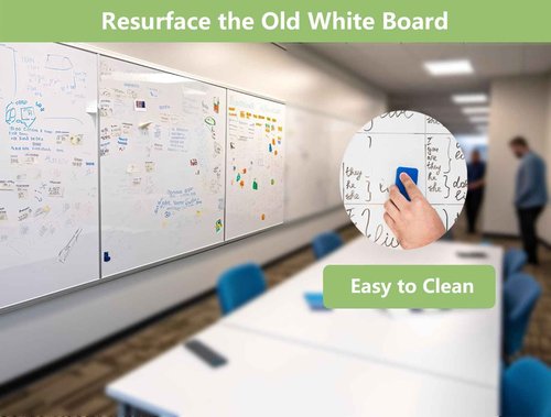 Takor Magnetic Whiteboard Paper, 48" x 71" Dry Erase Sheet, Self-Adhesive Backing, Stick Wallpaper Roll with Markers, Eraser and Magnets, Ideal for Home,Office,School(4x6ft)