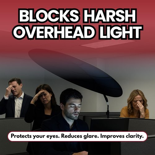 Cubicle Shade - Desk Shade for Cubicle to Block Light, Quick Install, No Tools Needed, Aircraft Grade Aluminium, UV-Resistant Fabric, 57.5x35x35 Inches, No Sag or Tilt, Protects Eyes