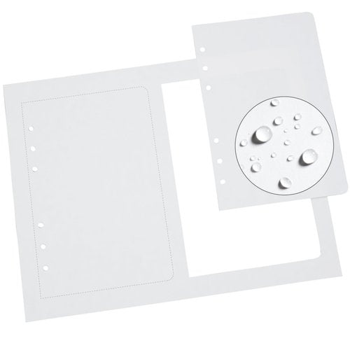 Rite in the Rain Weatherproof Loose Leaf Copier Paper, 2-4.625" x 7" White Loose Leaf Sheets Per 8.5" x 11" Main Sheet, 150 Sheet PK (No. LL8511)