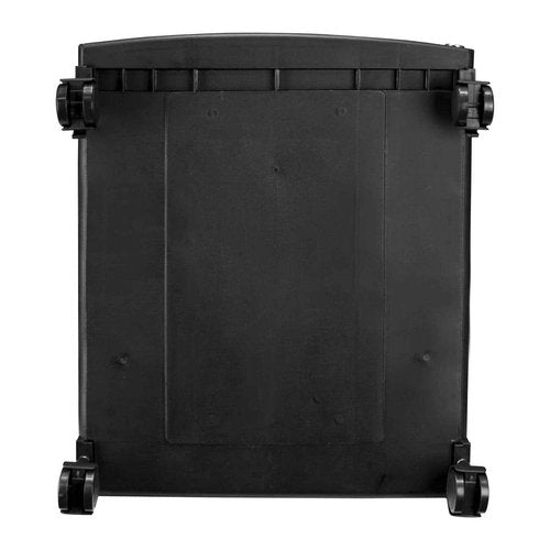 Storex Plastic One-Drawer File Cabinet – Locking Document Organizer with Casters for Home and Office, Black, 1-Pack (61264A01C)