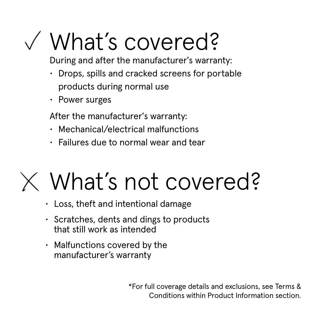 ASURION 3 Year Personal Care Protection Plan ($100 - $124.99)
