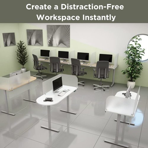Desk Divider for Students and Desk Privacy Panel. Office Partitions and Ideal Cubicle Light Shield. Frosted Acrylic Clamp-on Desk Partition - 29” W x 22”H Divider