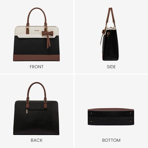 LOVEVOOK Laptop Tote Bag for Women,Leather Work Bag, Waterproof Business Teacher Bag,Large Computer Handbag Purse Briefcase,Office Gifts for Women