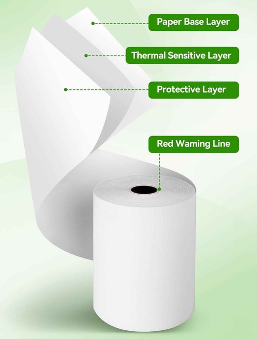 UMT Plastar Premium 3 1/8" x 220' Thermal Paper Receipt Rolls, BPA-Free, Pack of 50, Compatible with POS, Credit Card Terminals, Receipt Printers, Universal Fit