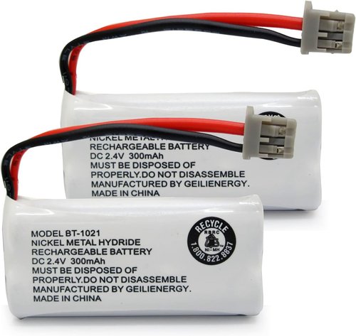 GEILIENERGY Cordless Phone Battery - 2.4V 300mAh Compatible with Uniden Models | 2-Pack