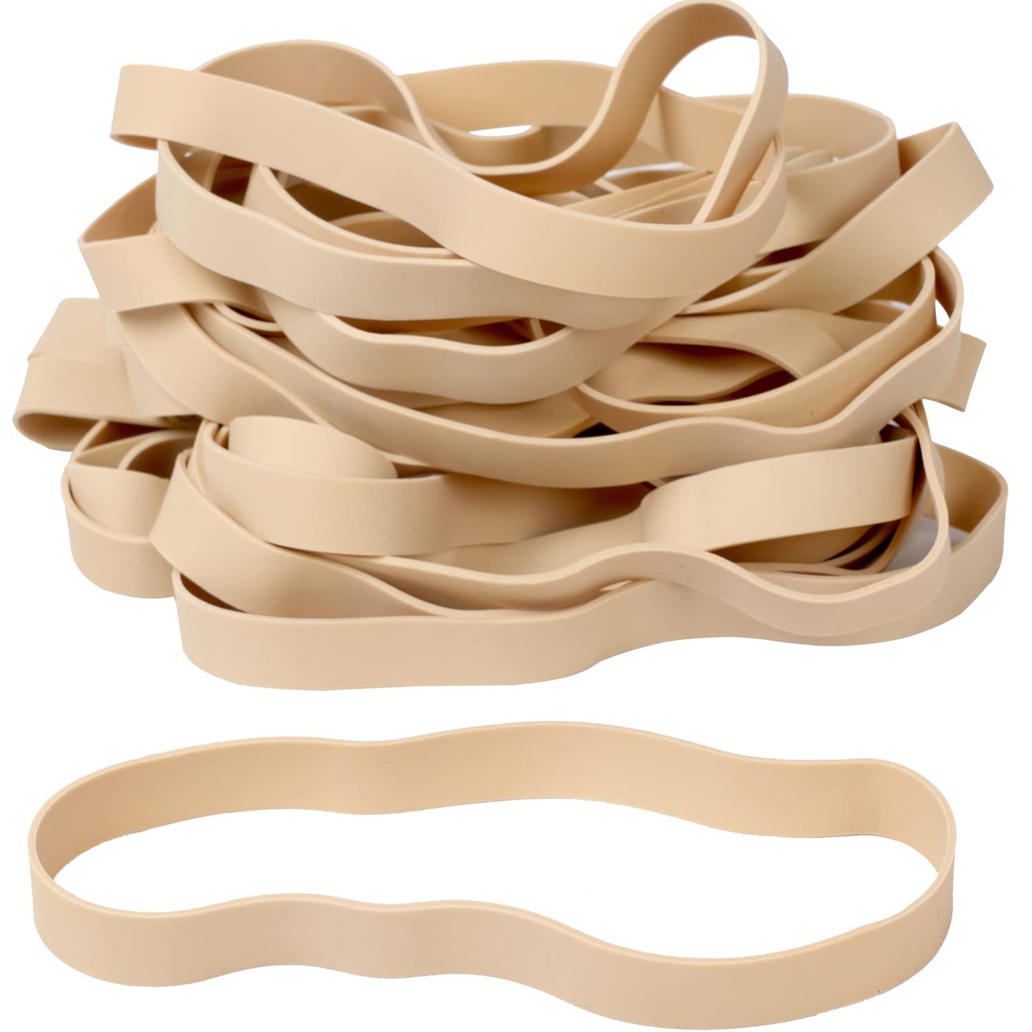 AMUU Rubber Bands Thick Size #107 Wide 30 Pack Big Elastics Bands Large Long Rubber Bands for Office Supply File Folders Box Books Gifts Notebook(7" x 5/8")