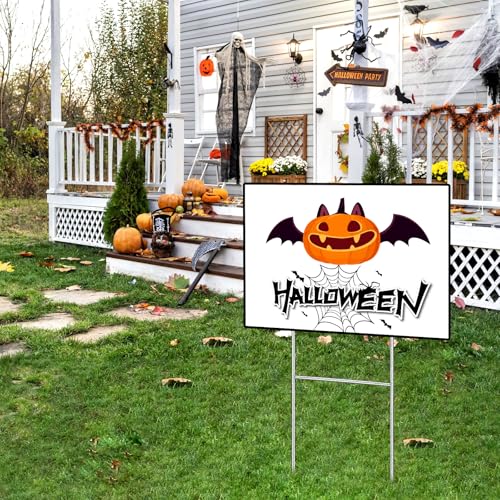 GUGEMEI 17x8 Inch Heavy Duty Metal Yard Sign Stakes 4 Pack - H Frame Supports for Corrugated Plastic Signs