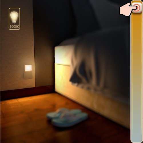 MAZ-TEK Dimmable LED Night Light - Auto Dusk to Dawn Sensor | Soft Warm White | 4 Pack for Home Use