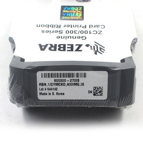 800300-270IS Genuine New YMCKO Ribbon for Zebra ZC100 ZC300 ZC350 1/2YMCKO Thermal Label Printer