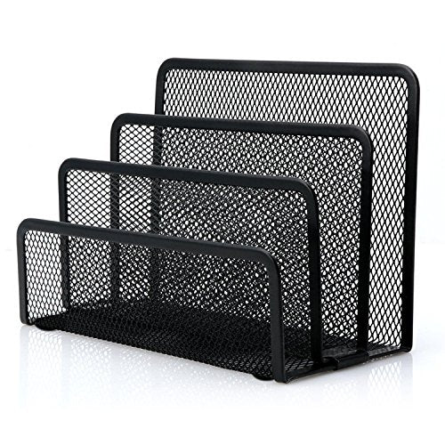 Desk Mail Organizer, File Holder Letter Sorter with 3 Vertical